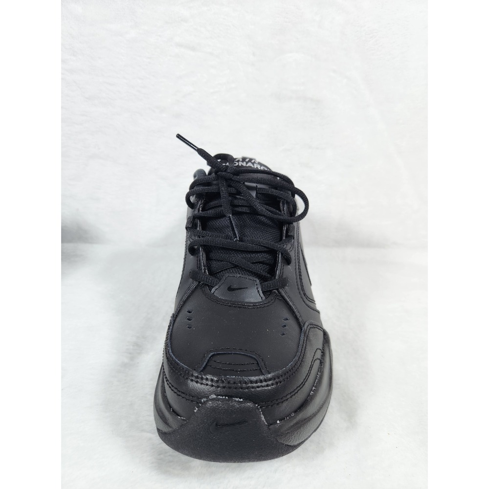 Nike Air Monarch IV Mens Size 9.5 Black Leather Athletic Shoes 415445 001 - Picture 8 of 11
